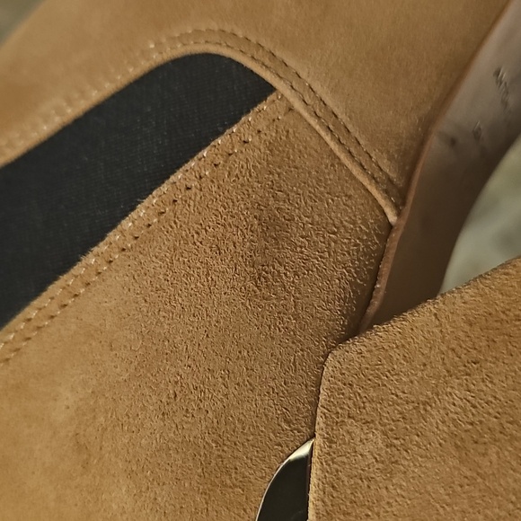 Antonio Melani Maxinee booties size 9.5 tan suede pointed toe leather slip on - Picture 15 of 15
